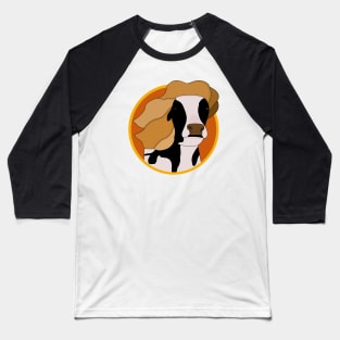 Cow with Blond Wig Baseball T-Shirt